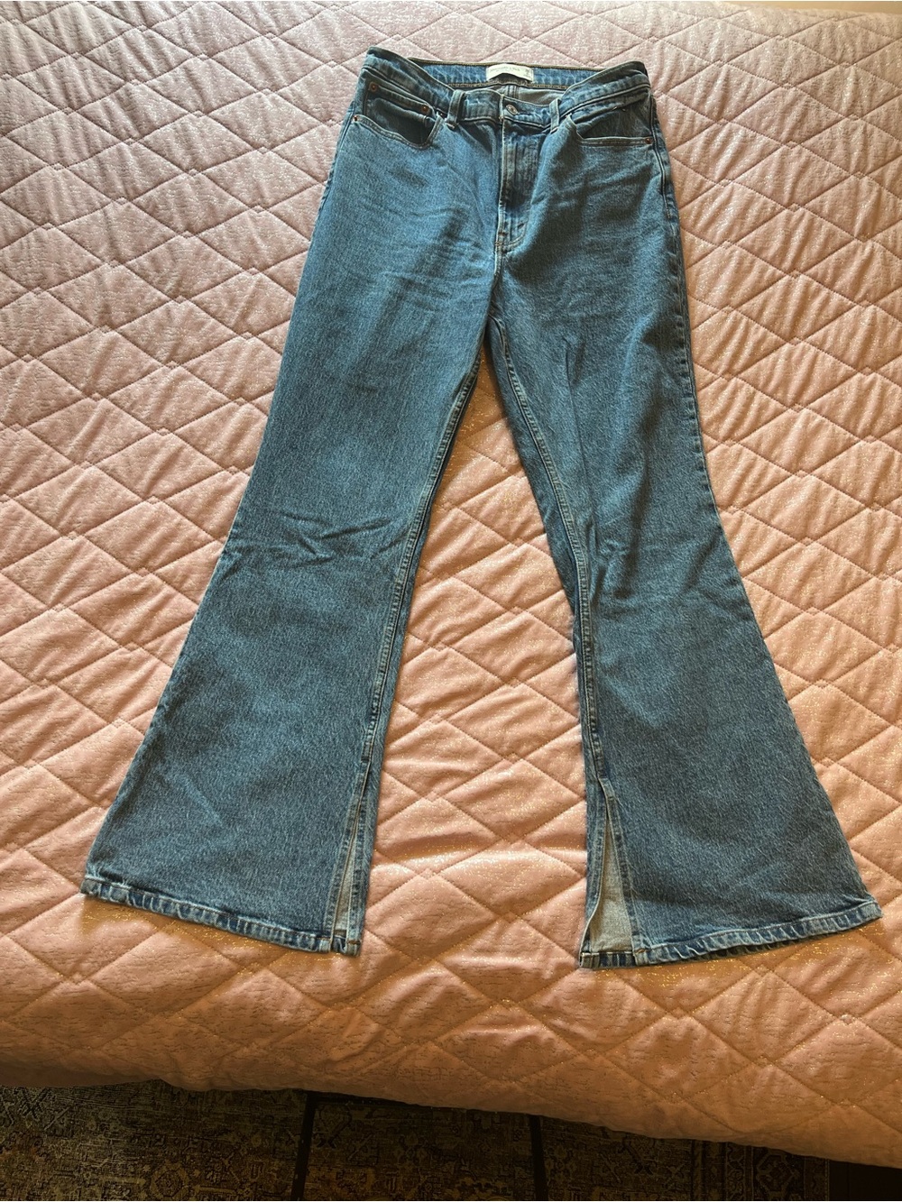 Abercrombie & Fitch Slate Blue Flare Jeans